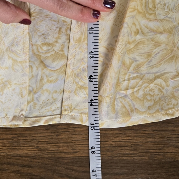 NWOT Paper heart yellow floral roses cottage satin cowel neck slip dress sz M - Picture 10 of 10